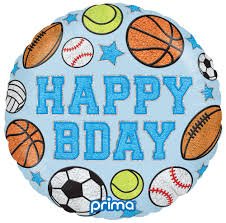 Prima Round Birthday Boy Patches 18 inch Foil Balloon
