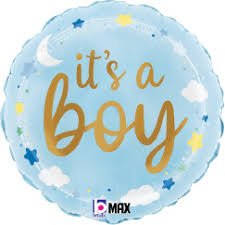 Betallic It´s a Boy Stars and Clouds 18 inch MAX Float Foil Balloon