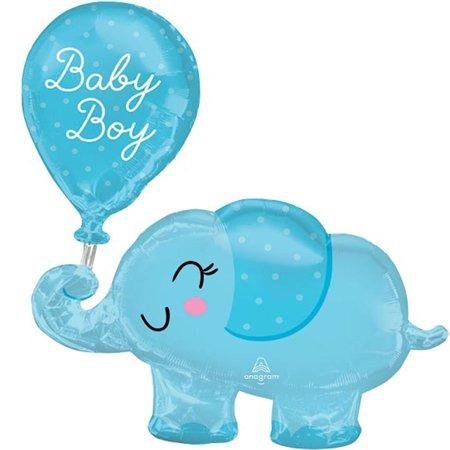 Anagram Baby Boy Elephant 31 inch Foil Balloon