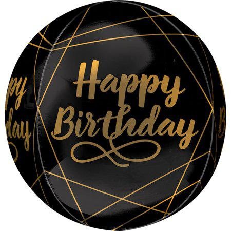 Anagram ORBZ XL Elegant Happy Birthday 15 inch Foil Balloon