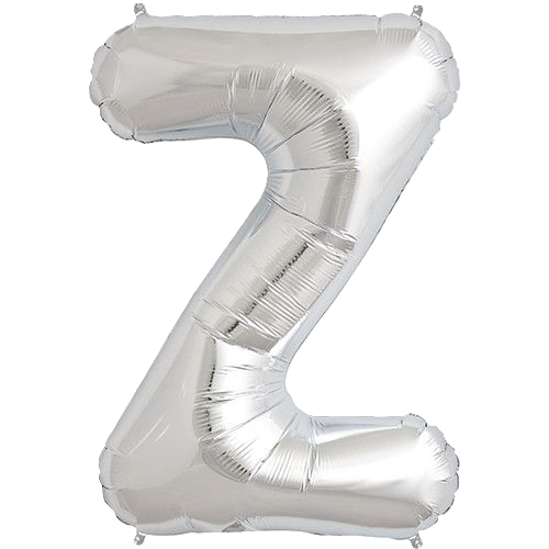 Kaleidoscope Jumbo Letter Z 34'' Silver Foil Balloon
