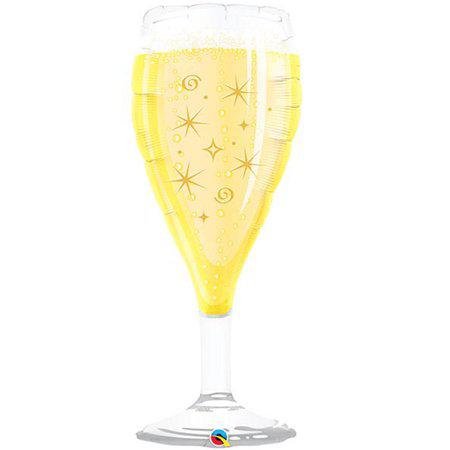 Qualatex Champagne Glass 39 inch Foil Balloon Qualatex Champagne Glass 39 inch Foil Balloon