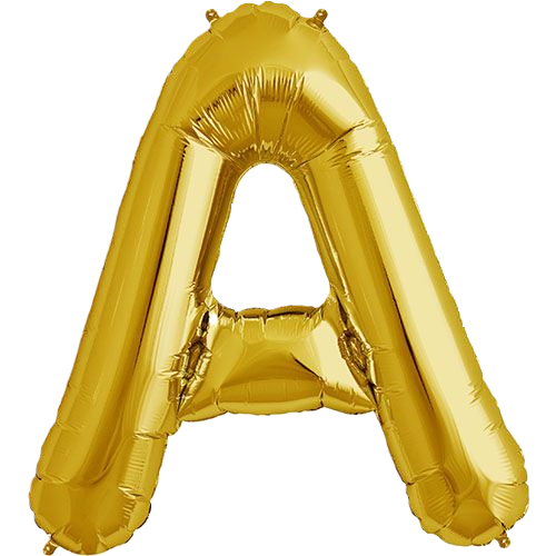 Kaleidoscope Jumbo Letter A 34'' Gold Foil Balloon