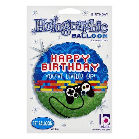 Betallic Holographic Happy Birthday 18'' Balloon Foil
