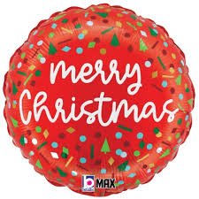 Betallic Christmas Confetti 18'' Foil Balloon