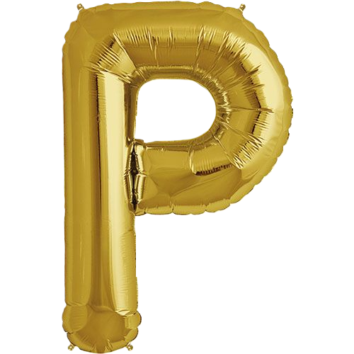 Anagram Letter P 32'' Gold Foil Balloon