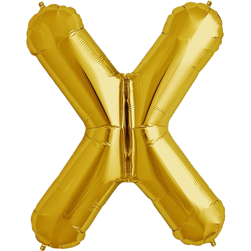 Kaleidoscope Jumbo Letter X 34'' Gold Foil Balloon