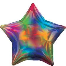 Kaleidoscope Star Multicolor 18'' Foil Balloon