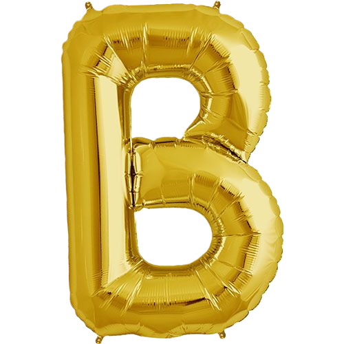 Kaleidoscope Jumbo Letter B 34'' Gold Foil Balloon