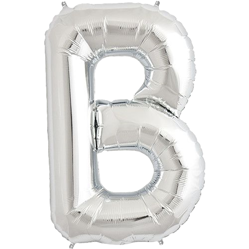 Kaleidoscope Jumbo Letter B 34'' Silver Foil Balloon